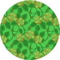 thumbnail image 1 of Ahgly Company Machine Washable Indoor Round Transitional Dark Lime Green Area Rugs, 4' Round, 1 of 7