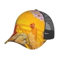thumbnail image 7 of Disketp The Chicken Family Print Trucker Hat Men Women - Mesh Baseball SnapBack Cap, 7 of 7