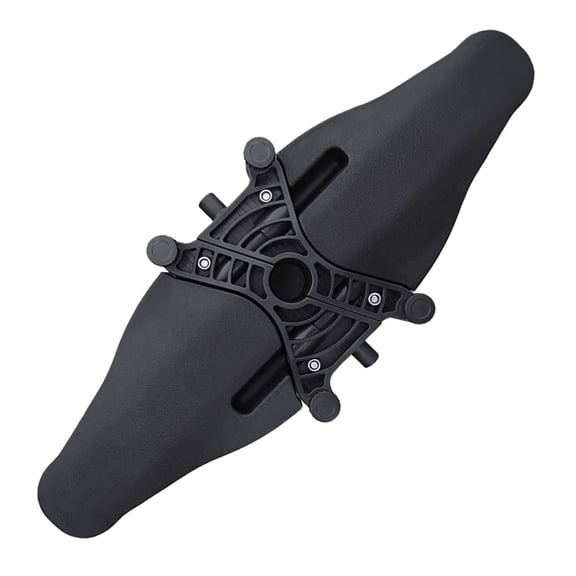 Kayak Trolling Motor Mount Bracket for Small Boat Setup, Reinforced Black Plate with Metal Fasteners, 155 mm Fit Check, Single Bracket
