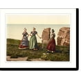 thumbnail image 2 of Historic Framed Print, National costume Helgoland girls Helgoland Germany, 17-7/8" x 21-7/8", 2 of 9