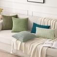 thumbnail image 5 of Wehilion Pack of 2 Corduroy Decorative Throw Pillow Covers Soft Boho Striped Pillow Covers Modern Farmhouse Christmas Home Decor for Sofa Living Room Couch Bed, 5 of 6