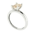 thumbnail image 2 of Solitaire Engagement Ring for Women - 1ct Natural Morganite in 14K White Gold Promise Ring, 2 of 5