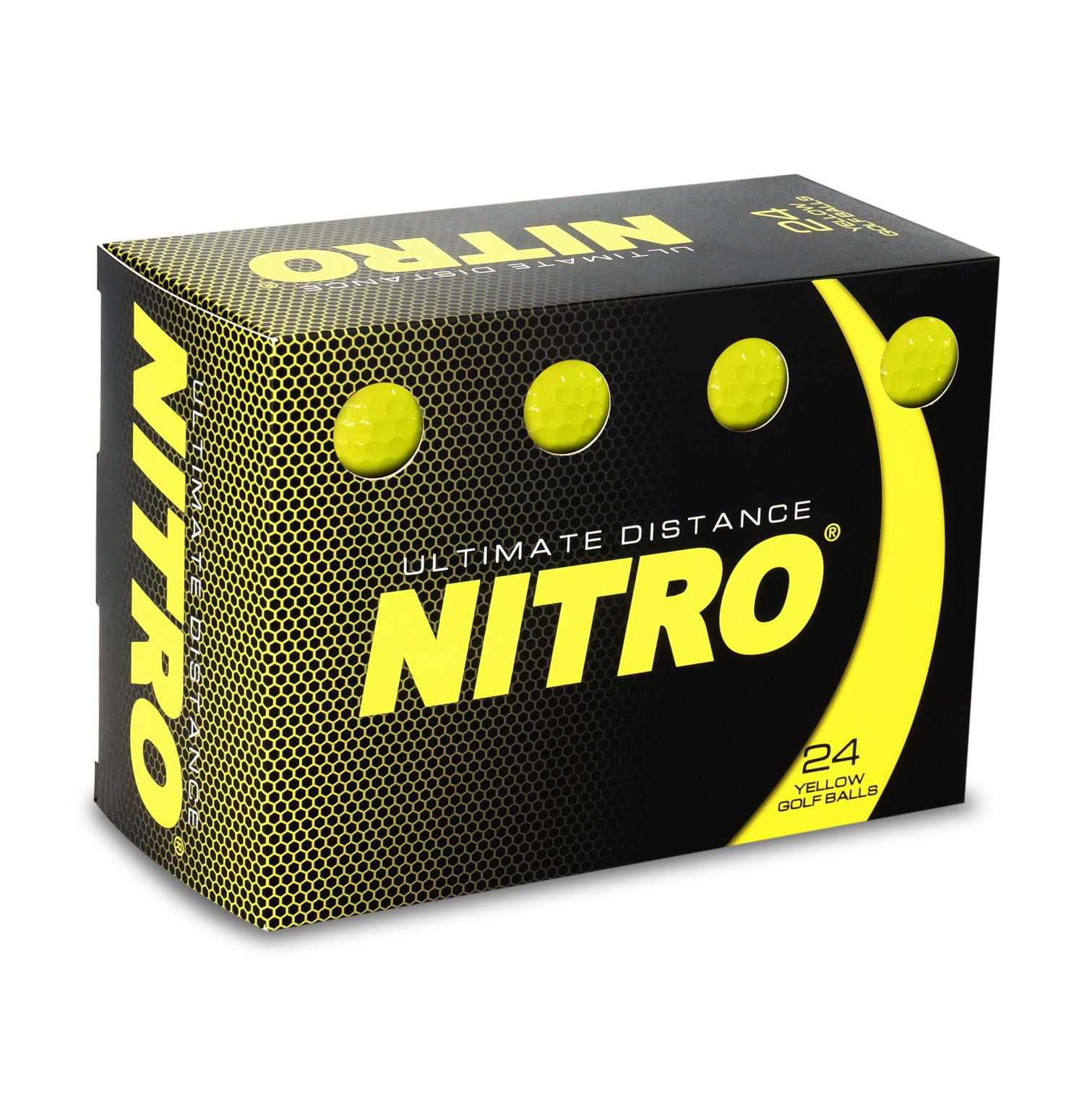 Nitro Golf Ultimate Distance Golf Ball, 24-Pack, Yellow