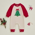 thumbnail image 5 of FYDUU Newborn Baby Christmas Outfit Santa Embroidered Long Sleeve Romper Jumpsuit Color Block Onesie Jumpsuits For Infant Boys Girls Holiday Party Wear 6-12 Months, 5 of 7