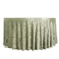 thumbnail image 2 of BalsaCircle 120" Sage Green Round Premium Velvet Tablecloth Reception Catering Linens Banquet, 2 of 8