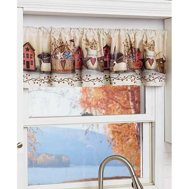 Whimsical Primitive Country Kitchen Collection Valance Com Whimsical Primitive Country Kitchen, Kitchen Curtains And Valances