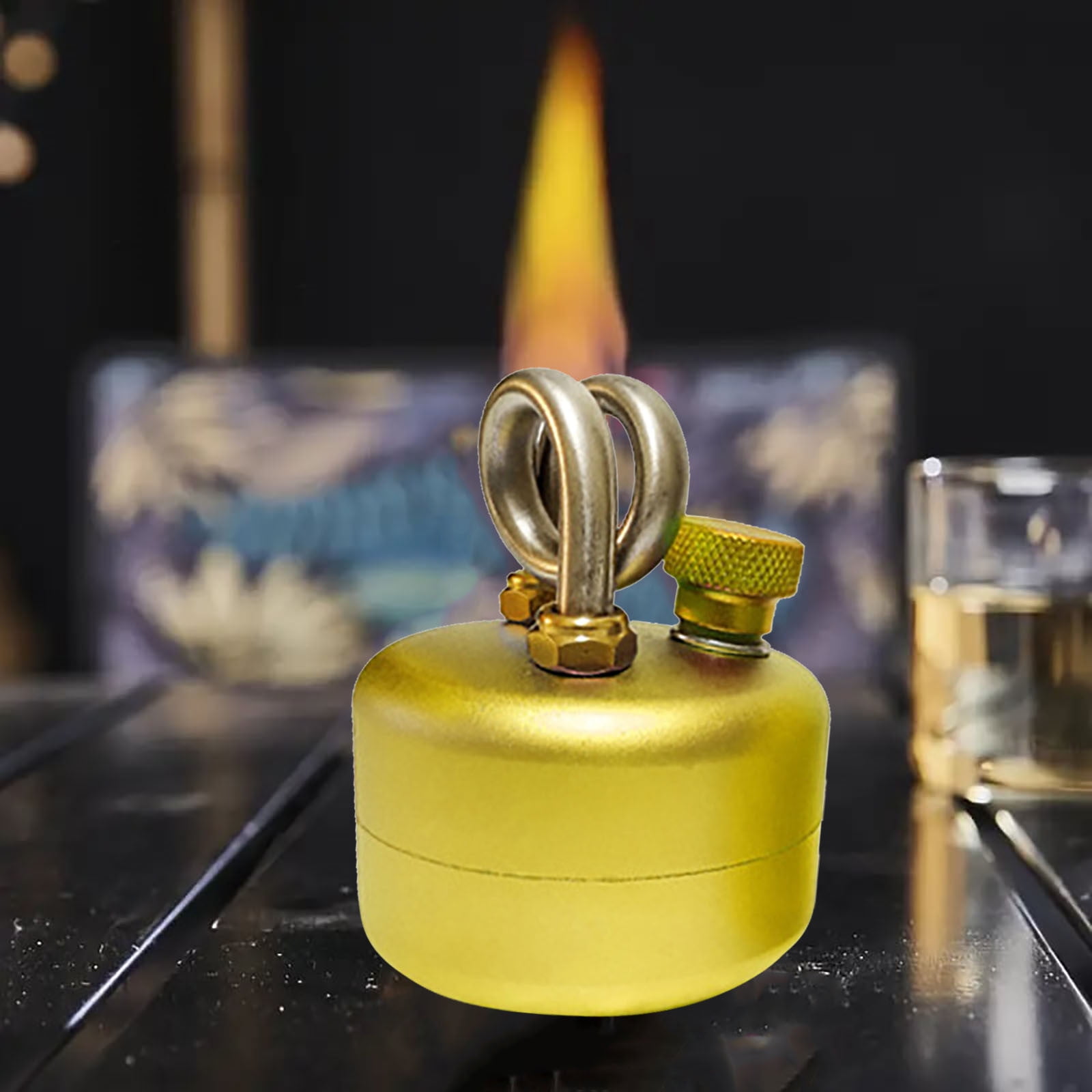 Mini Alcohol Stove, Alcohol Stove Camping, 3.5OZ Portable Brass Alcohol Gas Stove with Anti-Scald, Stand Fast Heating Windproof Backpacking Stoves for Hiking Survival Emergency Coffee Tea&nbsp;