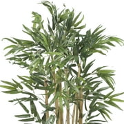 Nearly Natural 3 Multi Bambusa Bamboo Artificial Tree, Green