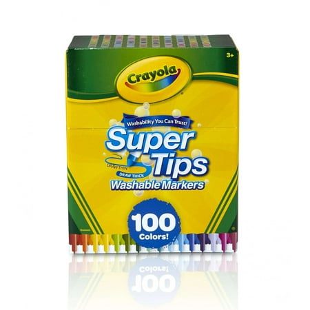 Crayola Super Tips Washable Markers, 100 Count (Best Markers For Drawing)
