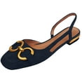 thumbnail image 5 of Xinyolin Women Sandals Cover Toes Lower Heel Ring Decor Woman Sandals Elegant Office Shoes for Daily Wear, 5 of 8