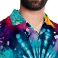 thumbnail image 5 of tie dye69 Men's Short Sleeve Button Down Casual Poplin Shirts for Summer Beach, Printed Design - Unisex, 5 of 6
