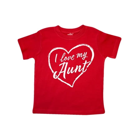 

Inktastic I Love My Aunt in White Chalk Heart Gift Toddler Boy or Toddler Girl T-Shirt