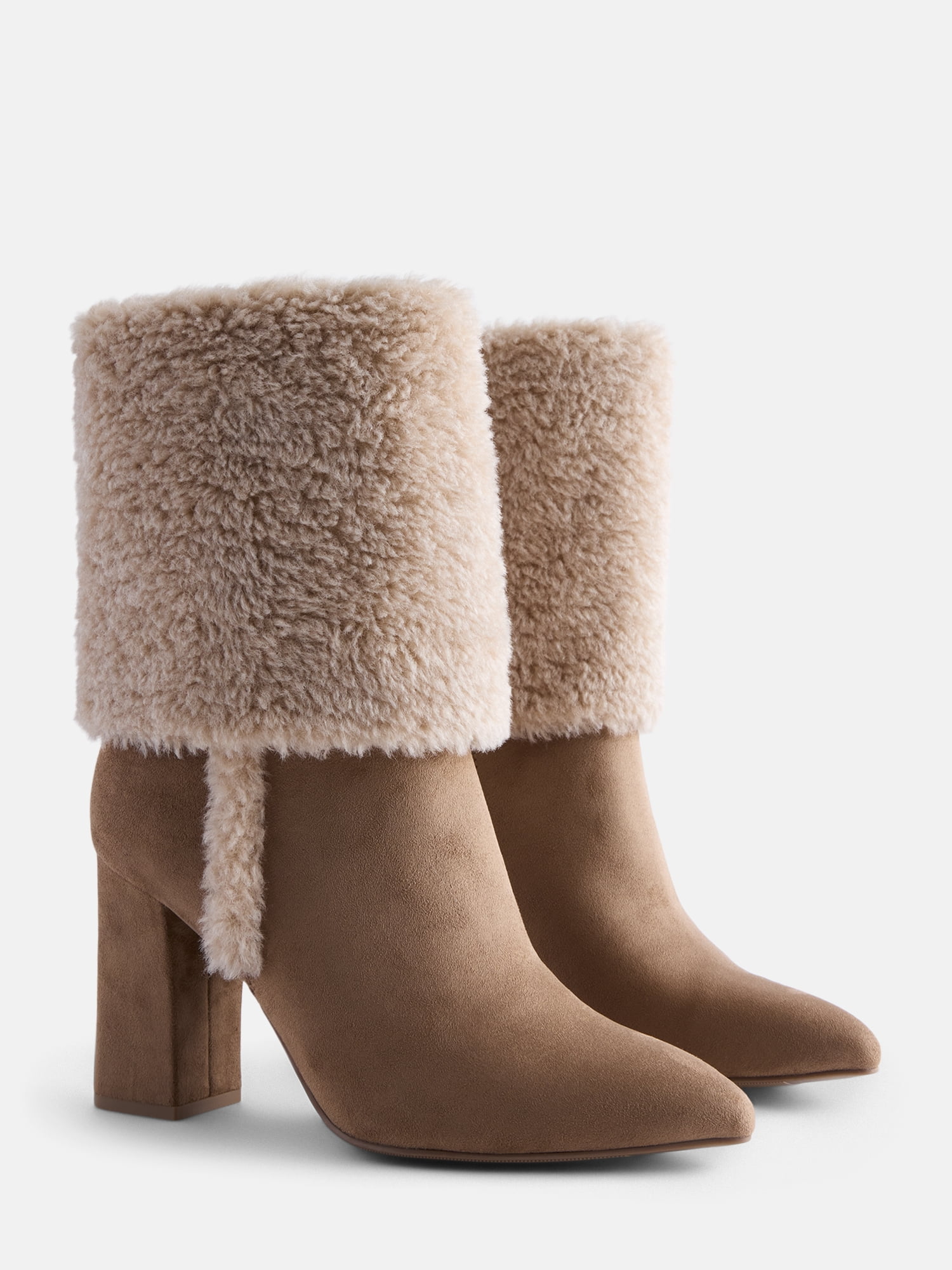 Madden NYC Women's Faux Fur Cuff Boots