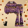 thumbnail image 4 of Grblisyd Halloween Girls Outfits Long Sleeve Crew Neck T-Shirt and Flare Pants 2 Pieces Fall Winter Clothes, 4 of 6