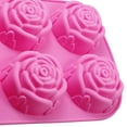 thumbnail image 6 of Opvise 3D Reusable 6-Cavity Rose Flower Shape Silicone Cake Mold, Non-Stick, for Kitchen, 6 of 7