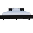 thumbnail image 6 of Twin Size Platform Bed Frame with Headboard, Sturdy Wood Base, Easy No-Tool Assembly, Black Modern Design, 6 of 6