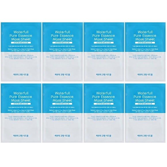 Sidmool Waterfull Pure Essence Mask Sheet 0.8 oz X 8 Paquete facial humectante