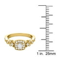 thumbnail image 2 of AoneJewelry 0.65 Carat Halo Round Diamond Milgrained Engagement Ring In 14K Rose White & Yellow Gold, 2 of 6