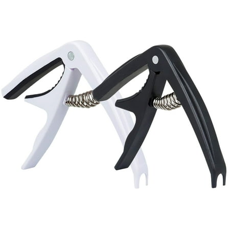 Minkissy Ukulele Capo Set Abs White 2Pcs 3.5x2.8in