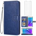 thumbnail image 1 of Mobile Phone Cover for Samsung Note 5, Cover Premium Pu Leather Tpu Flip Cover Magnetic Closure Card Holder Stand Function Wallet with Lanyard Protective Cover, 1 of 7