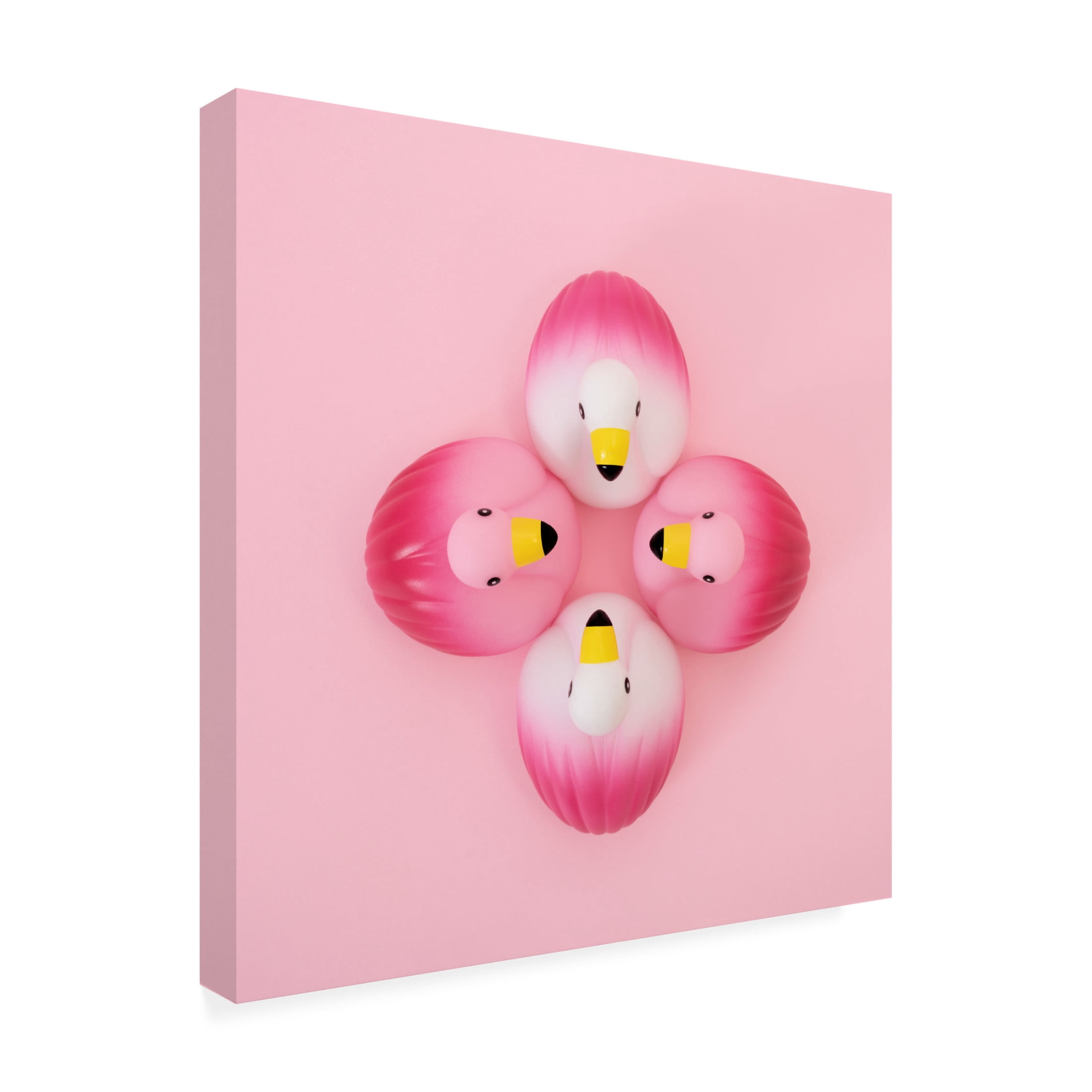 Canvas Wall Art - Julia Ramiro 'Flamencos.1' Wall Art for Living Room, Bedroom, or Office Décor by Trademark Fine Art - 35 x 35 Inches