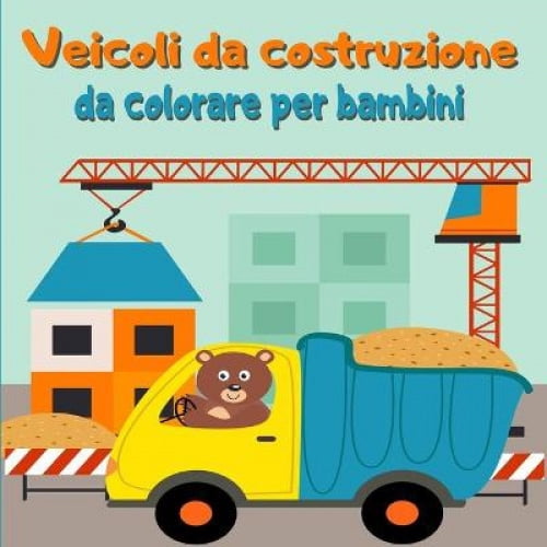 Zaino Per Bambini Mnsruu Con Veicoli Da Costruzione - 25x30x10 Cm, Leggero Con Fischietto Di Sicurezza