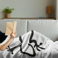thumbnail image 3 of Salamander Soft Flannel Fleece Blanket, Outline Drawing of a Long-Tailed Animal Form on a Plain Background, Cozy Plush for Indoor and Outdoor Use, 50" x 70", Charcoal Grey and White, by Ambesonne, 3 of 5