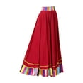 thumbnail image 3 of Flowy Satin Dance Skirts Womens Folk Dance Skirt Big Swing Long Skirts Ruffled Flared Maxi Skirts For Dance Performance Costume, 3 of 6