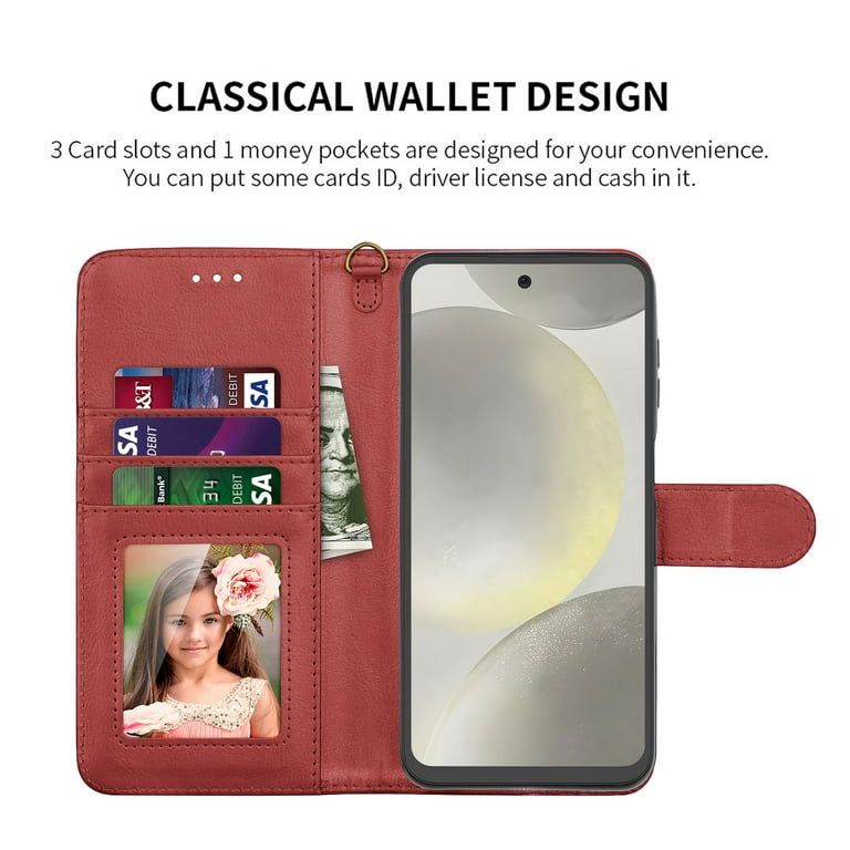 Handyhülle für Samsung Galaxy S24 S24+ Plus S24 Ultra Wallet Flip