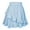 Blue, variant on IROINNID Women's Skirt Fashion High Waist Ruffles Irregular Wrinkles Design Skirt Short Elastic Waist Short Solid Color Skirt