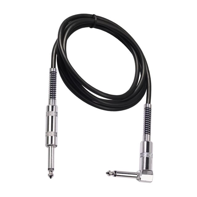 Cable de guitarra de 1/4 pulgadas a ángulo 1/4 pulgadas 6,35mm perfke pro Audio 3 metros