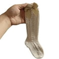 thumbnail image 1 of TheFound Infant Girl Medium Tube Socks, Bowknot Cut Out Solid Color Stockings, 1 of 3