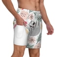 thumbnail image 3 of Gaeub Cute Cartoon Sloth Mens Swim Trunks Stretch Beach Shorts Quick Dry for Men Swim Shorts Swimwear with Pockets- 3X-Large, 3 of 9