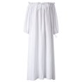thumbnail image 4 of JINMGG Dress for Women Plus Clearance,Women Plus Size Daily Casual Open Shoulder Vintage Loose Boho Maxi Dress White L, 4 of 7