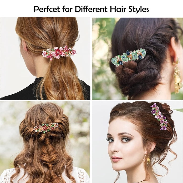 4 Pcs Hair Barrettes,Hair Clips Women, Hair Slides for Thick  display picture 2