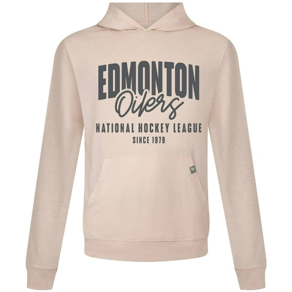 Men's Levelwear  Khaki Edmonton Oilers Relay Response Pullover Hoodie