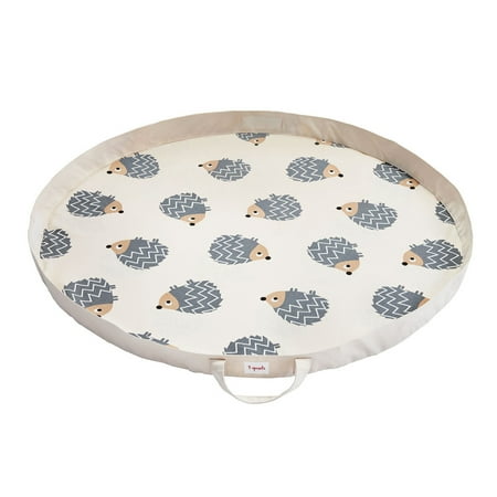 UPC: 0812895000504 | 3 Sprouts Convertible Toy Storage Bag and Portable Play Mat Hedgehog Print