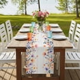 thumbnail image 4 of Table Runners 90 Inches Long Dress Scarves, Pink Spring Floral Farmhouse Coffee/Dining/Kitchen Table Runner for Living Room, Elegant Flowers Farmhouse Botanical Wooden 13x90 Inch, 4 of 9