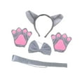 thumbnail image 1 of Accesorios para disfraz de para niños, diadema con orejas, pajarita, cola, correa elástica, conjunto de Cosplay de Halloween para fiesta familiar sin falda Yinane disfraz de lobo, 1 of 8
