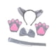 thumbnail image 1 of Accesorios para disfraz de lobo para niños, diadema con orejas de Halloween, patas, pajarita y cola sin falda, 1 of 9