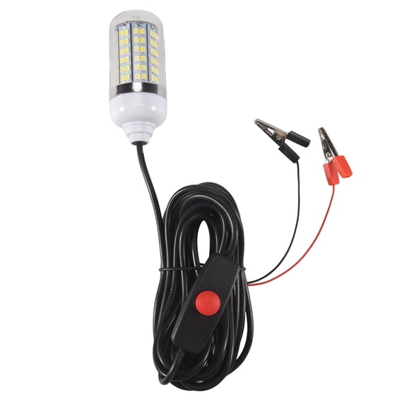 12V 15W Fishing Light 108Pcs 2835 Led Underwater Fishing Light Lures Fish Finder Lamp Attracts Prawns Krill (White white light)