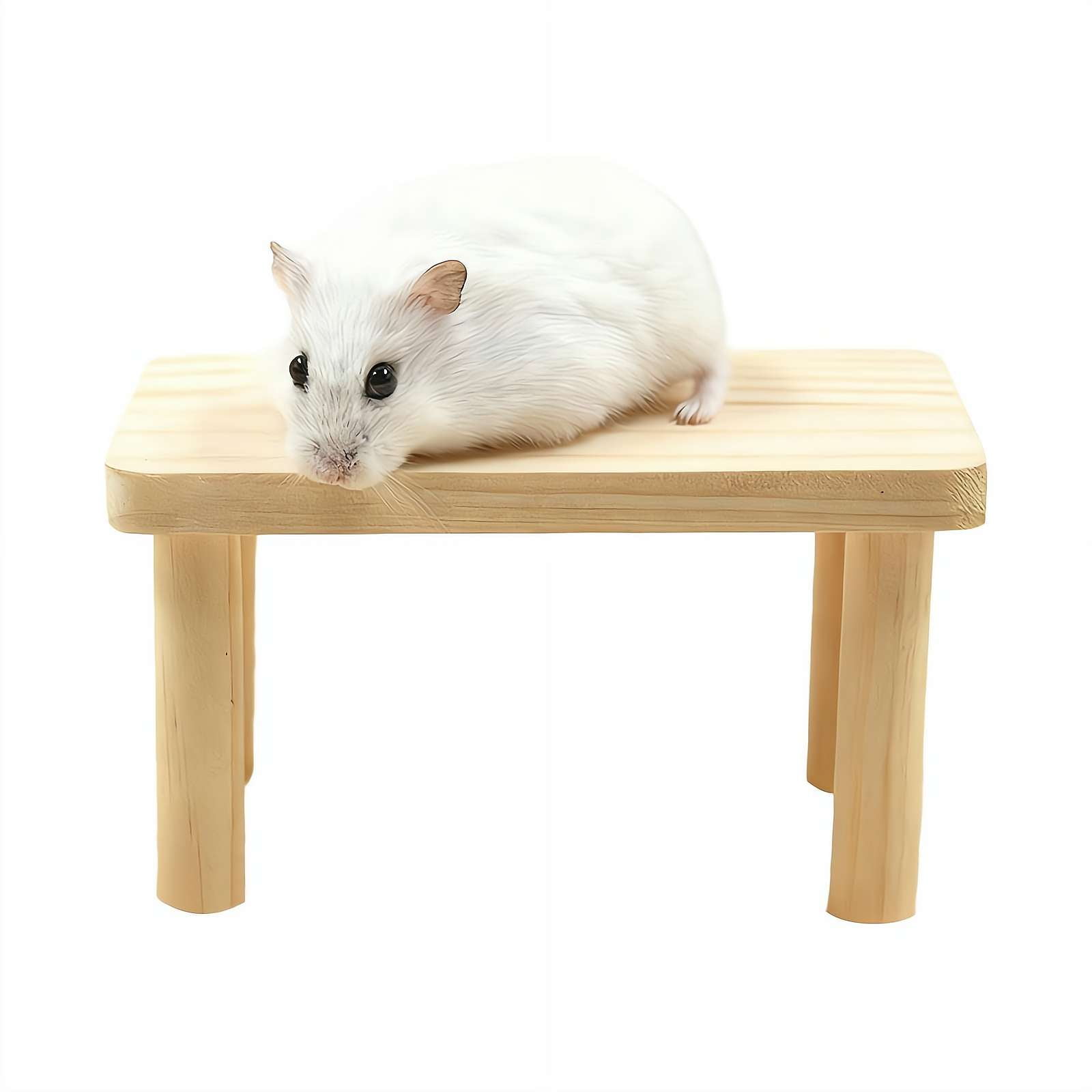 1 Pcs Wooden Hamster Platform, Play & Resting Surface for Hamsters, Gerbils, Mice, and Small Pets, Perfect for Food Bowls & Water Bottles