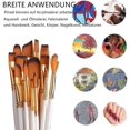 thumbnail image 3 of 18 Piece Oil Painting Brush Set - Flat Brushes With Pop Up Carry Case Spatulas And Sponges - Premium Nylon Brushes, 3 of 4