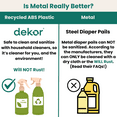 thumbnail image 4 of Dekor Eko Plus Diaper Pail Made with 70% Recycled Materials, Hands-Free: Step–Drop–Done | Cost-Effective Refill System | Great Cloth Diaper Pail, Gray, 4 of 9