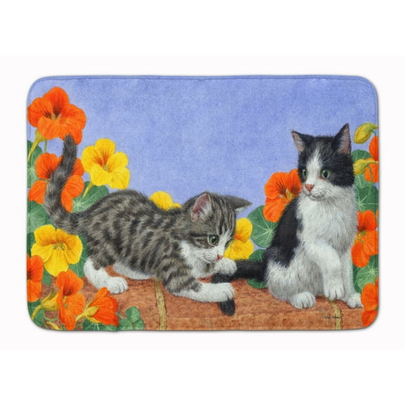 Kittens on Wall Machine Washable Memory Foam Mat