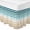 Multicolor, variant on Blue Brown Stripes Bed Skirt Queen Size 16 Inch Drop, Adjustable & Elastic Wrap Around Bed Skirts Pleated Dust Ruffles For Twin Full Queen Cal King Base Beds, Abstract Geometric Ombre Wave Stripe