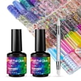 thumbnail image 1 of Gel adhesivo BURANO para decoración de uñas, 15 ml, 2 botellas con 70 pegatinas, 1 of 5