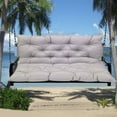 thumbnail image 3 of TOPCHANCES Bench Cushion Swing Chair Cushion Replacement Seat Pad 2-3 Seater Water Repellent Bench Cushion with Ties for Outdoor Garden Patio Furniture, Gray, 120cmx100cm, 3 of 11
