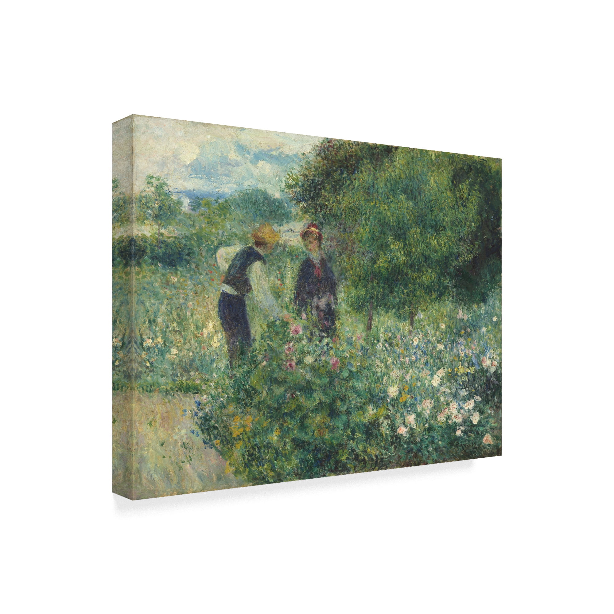 Trademark Fine Art 'Picking Flowers' Canvas Art by Pierre Auguste Renoir