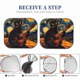 thumbnail image 6 of Naloa Starry Night Cat Guitarist Print 2-Piece Windshield Sunshade,Foldable Car Front Window Sun Shades,for Most Sedans SUV Truck-Medium, 6 of 6